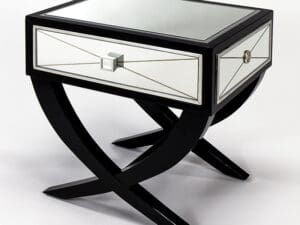 Champagne End Table With Drawer