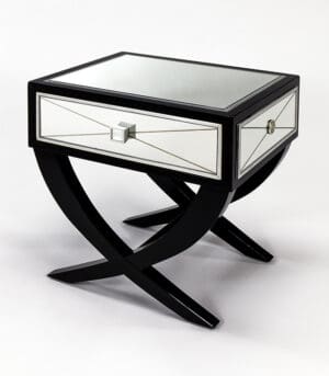 Champagne End Table With Drawer