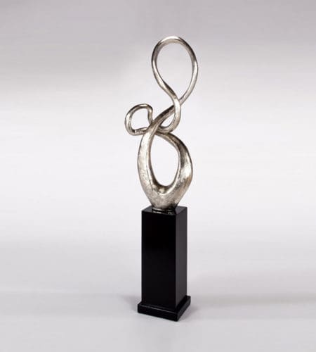 Modern Silver Floor Sculpture