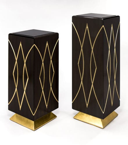 Modern Walnut Pedestal