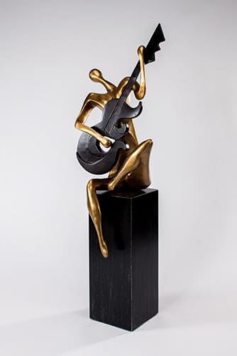 Modern Strummer Sculpture