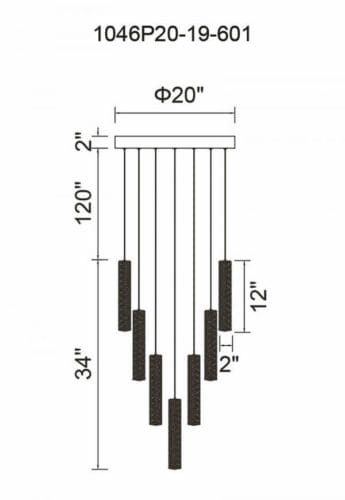 Bars LED Chandelier