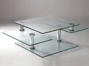 Chrome And Glass Motion Cocktail Table