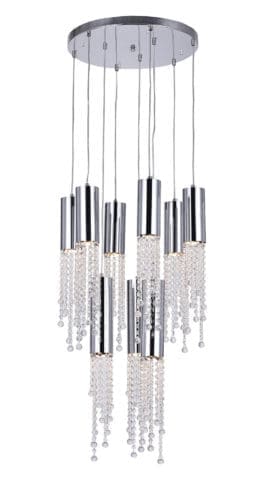 Crystal World 9 light Chandelier