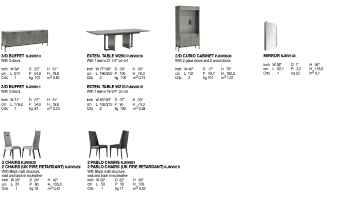 Modern Alf Italia 5pc Dining Set Novecento