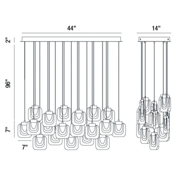 Eurofase 14 Inch Paget LED Chandelier