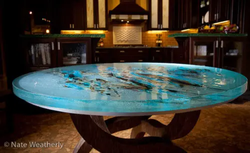 ThinkGlass Round Table Thermoformed glass table tops - Unique Furniture