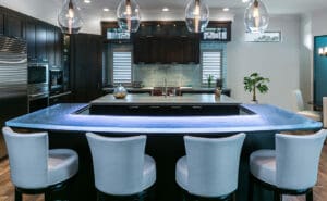 thermoformed glass Bar Countertops