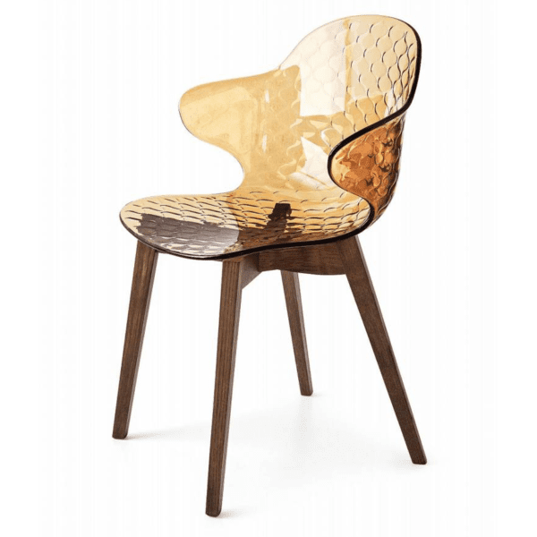 Modern Calligaris Saint Tropez chair Wood polycarbonate - CS1855