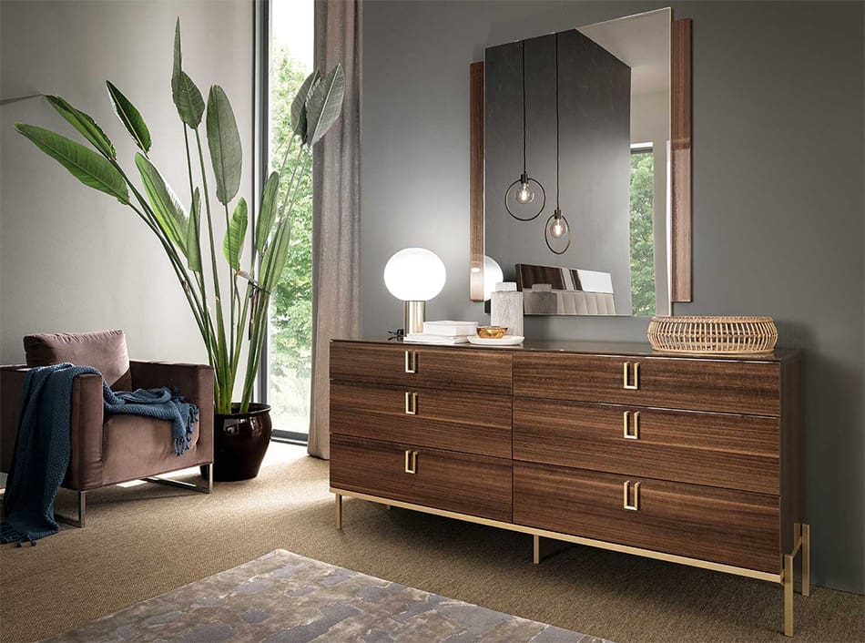 Modern Mid Century Bedroom 7pc Set By ALF Unique Furniture