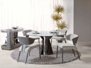 Poly round dining table
