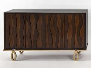 Dark Cherry console cabinet1