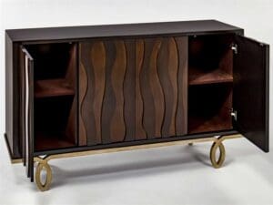 Dark Cherry console cabinet3