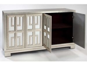 Light Champagne Brush Console Cabinet1