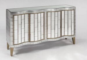 Mirrored Gold Console Cabinet