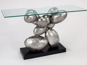 Silver Stone Console Table