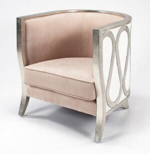 Silver and Beige Chair
