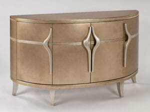 Modern Champagne Console Cabinet