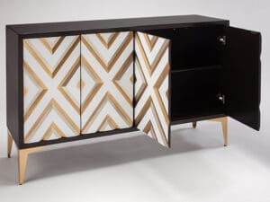Gold Champagne Console Cabinet1