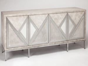 Sandy Silver Console Cabinet0