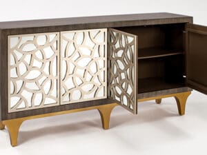 Silver Champagne Console Cabinet1 Silver Champagne Console Cabinet1