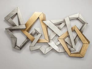 Artmax 32x61 Silver and Gold Wall Sculpture