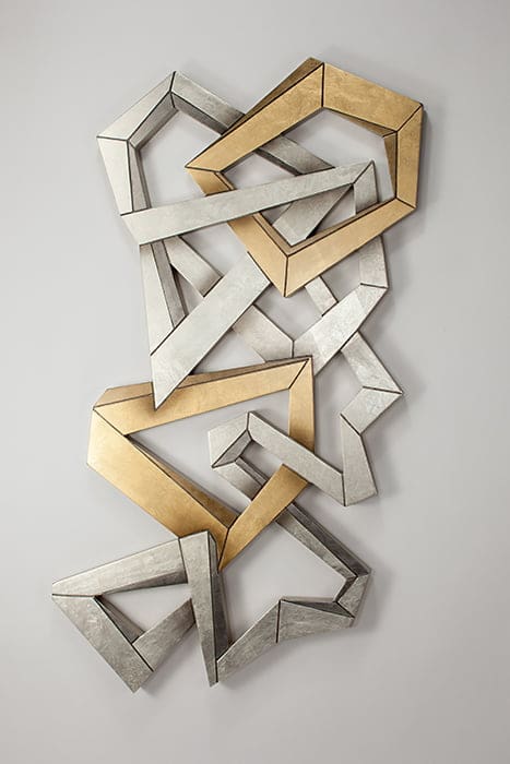 Artmax 32x61 Silver and Gold Wall Sculpture