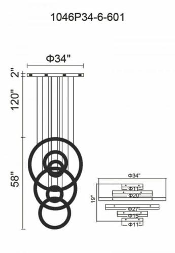 Rings LED Chandelier