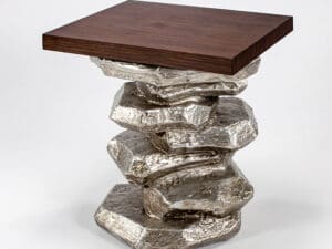 Artmax 26in Silver End Table