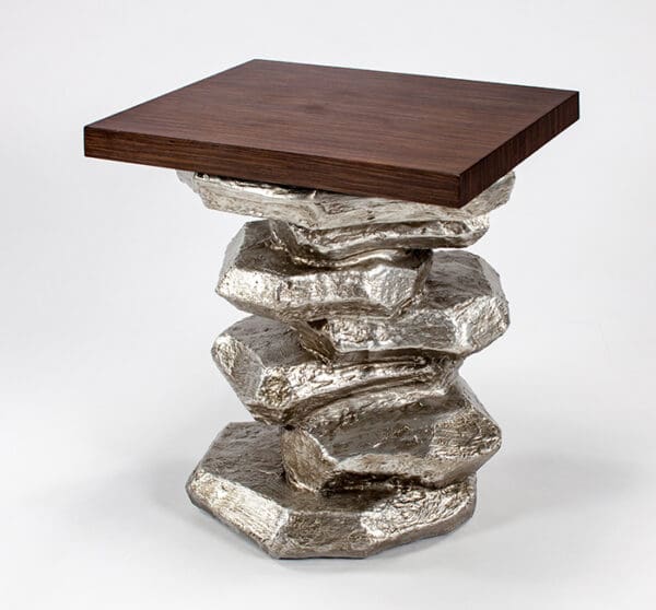 Artmax 26in Silver End Table