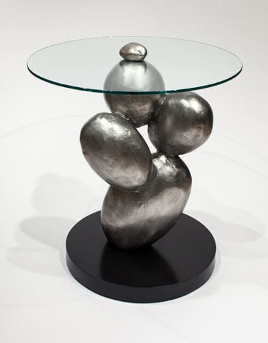 Artmax 27in Silver Coffee Table
