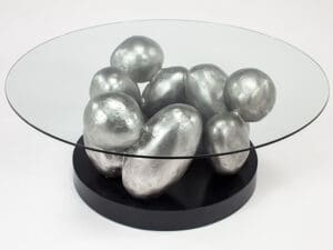 Artmax 44in Silver Coffee Table