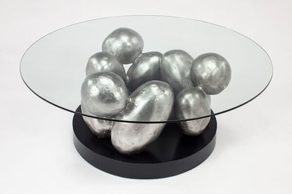 Artmax 44in Silver Coffee Table