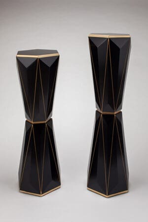 Artmax Gold Black Pedestals