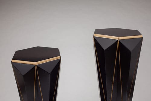 Artmax Gold Black Pedestals