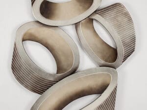 Artmax Metallic Cylinders Wall Art