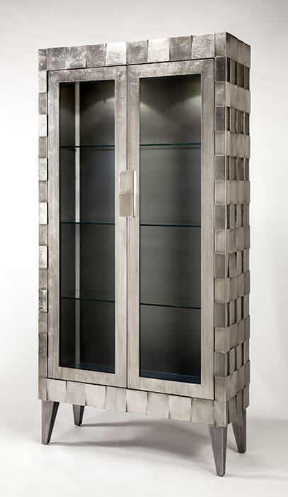 Artmax Silver Curio Cabinet