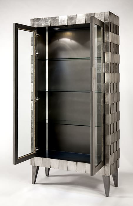 Artmax Silver Curio Cabinet