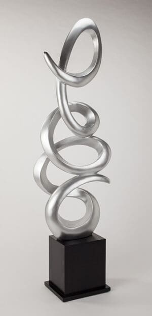 Artmax Silver Loops Floor Sculpture