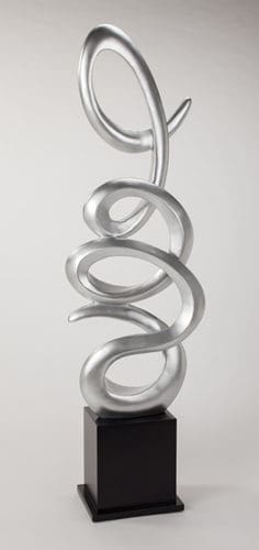 Artmax Silver Loops Floor Sculpture