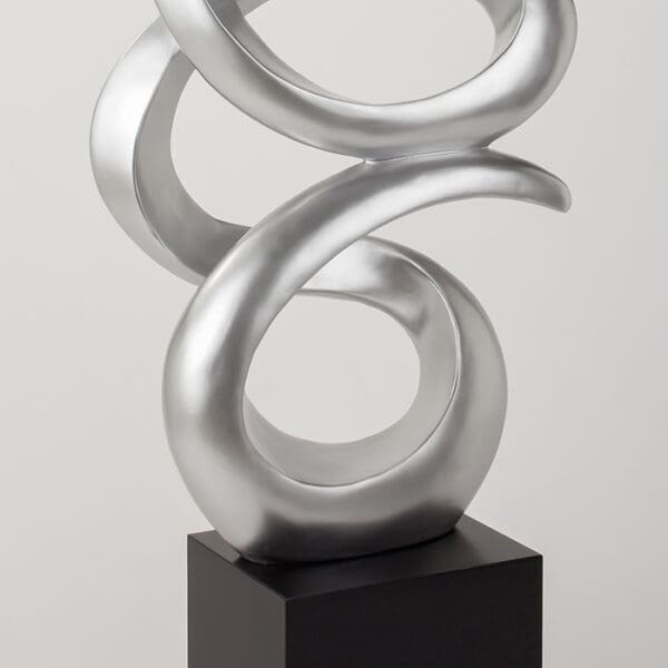 Artmax Silver Loops Floor Sculpture
