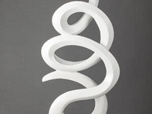 Artmax White Curves Floor Sculpture