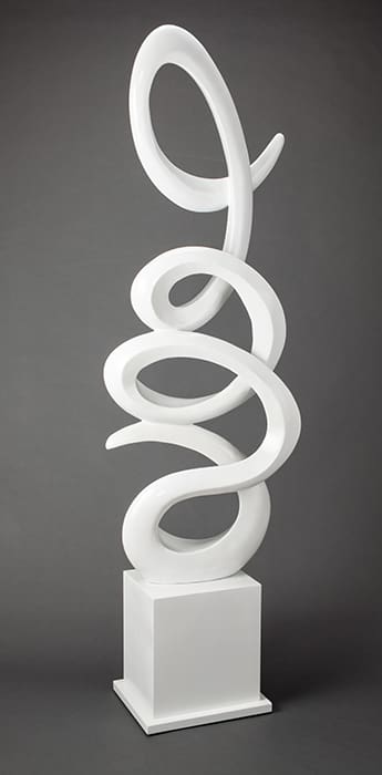 Artmax White Curves Floor Sculpture