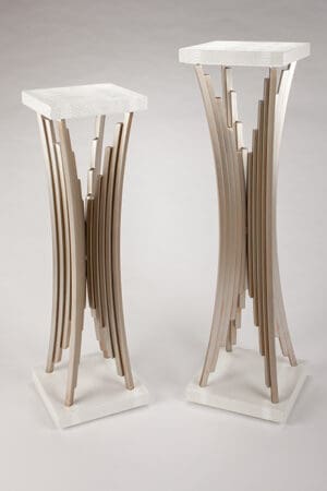 Artmax White Ivory Pedestals