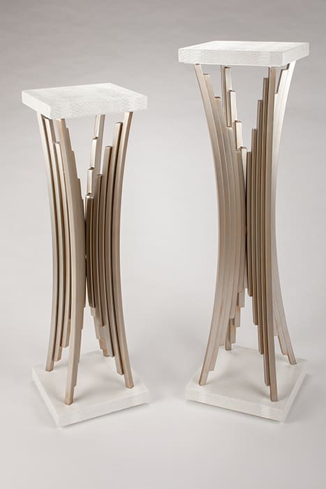 Artmax White Ivory Pedestals
