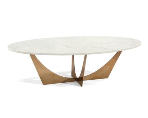 Marble and Brass Cocktail Table