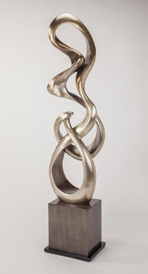Silver Curves Floor Sculpture