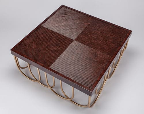 Artmax Brown Square Coffee Table
