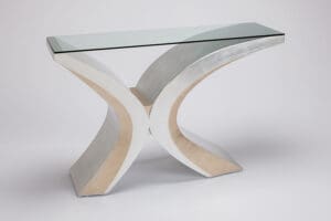 Artmax Champagne Silver Console Table
