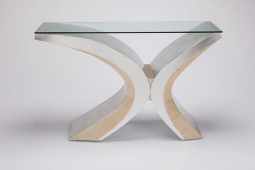 Artmax Champagne Silver Console Table